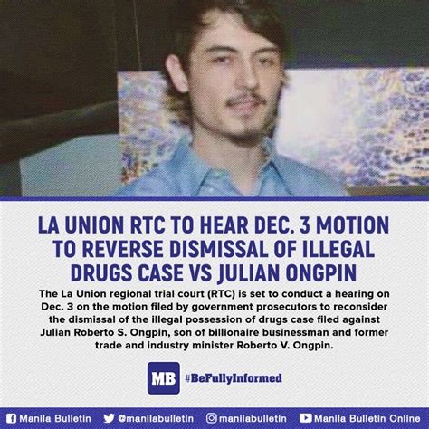 La Union RTC to hear Dec. 3 motion to reverse dismissal of illegal .
